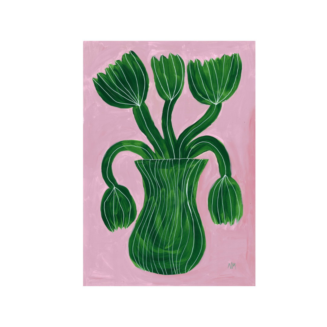 JARRON FLORES VERDES