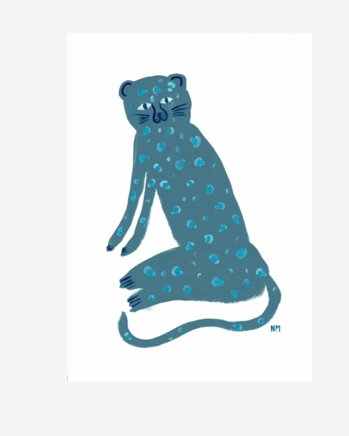 LAMINA LEOPARDO AZUL