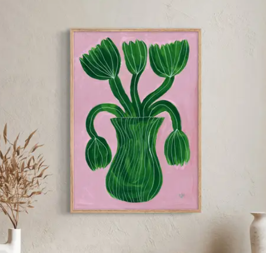 JARRON FLORES VERDES - Imagen 2