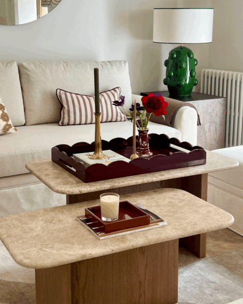 bandeja ondas laca roja, adisson ross