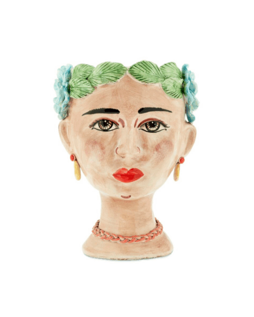 cabeza testa di moro, jarrón cabeza mujer