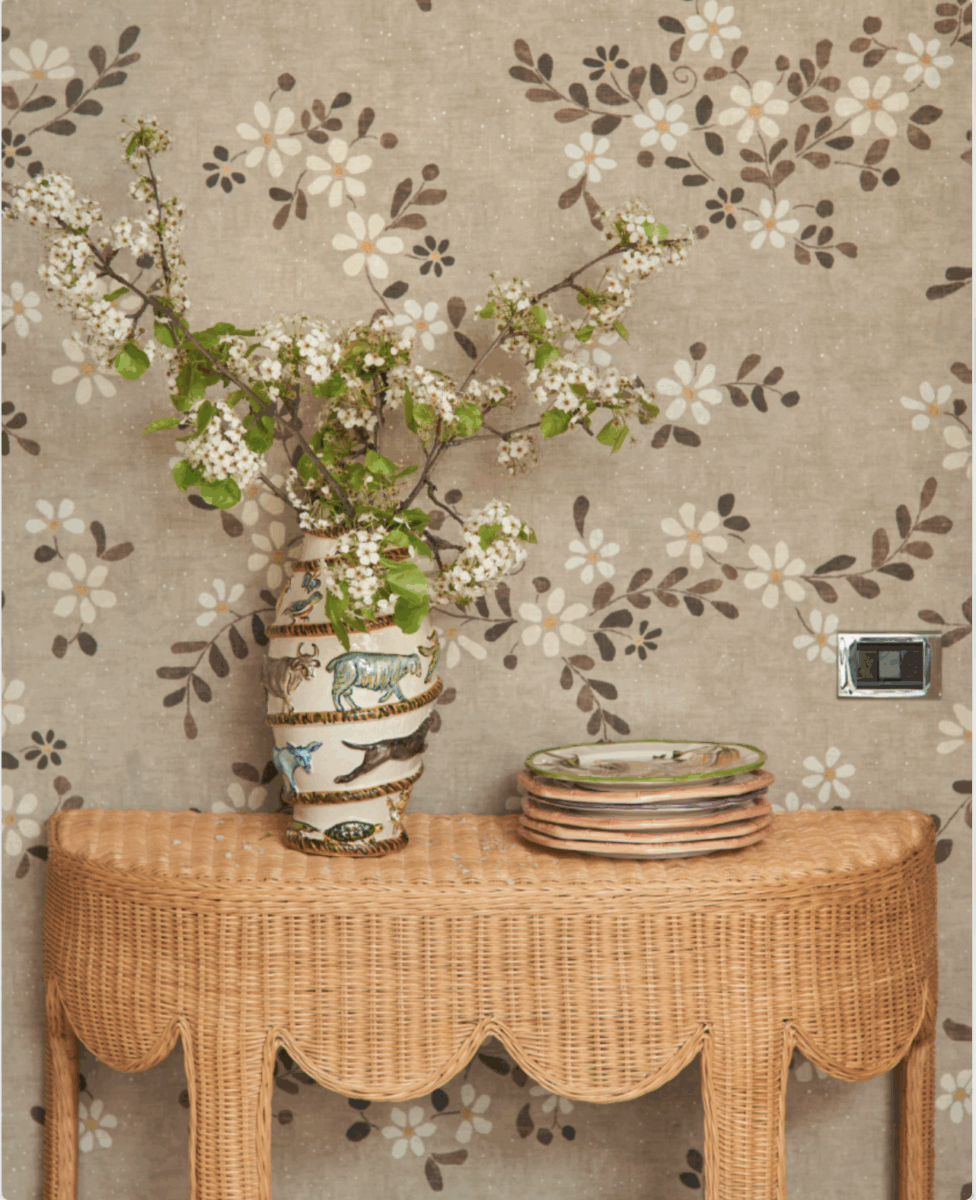 consola ratán, muebles ratán