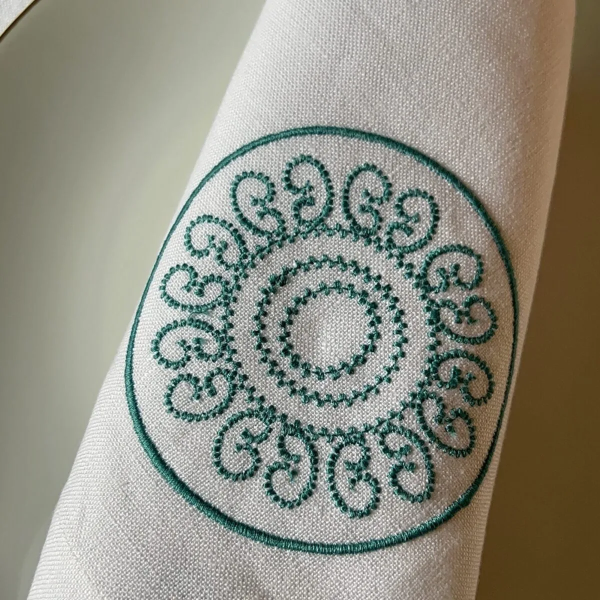 servilleta bordado a mano