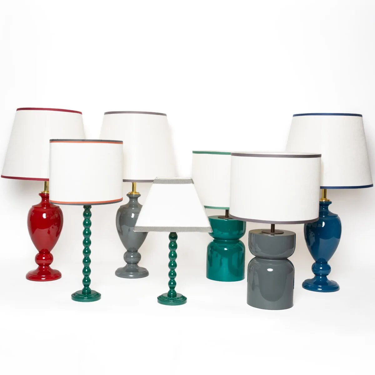 PIE DE LAMPARA BOLAS  VERDE - Imagen 2