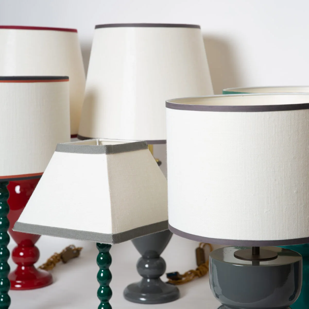 PIE DE LAMPARA BOLAS  VERDE - Imagen 3