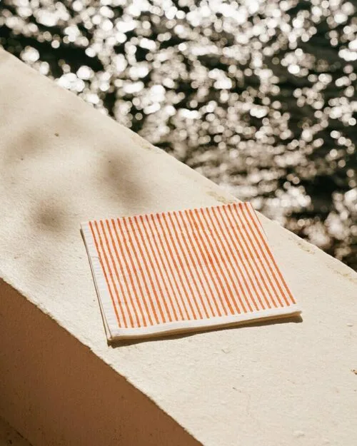 2 SERVILLETAS RAYAS NARANJA