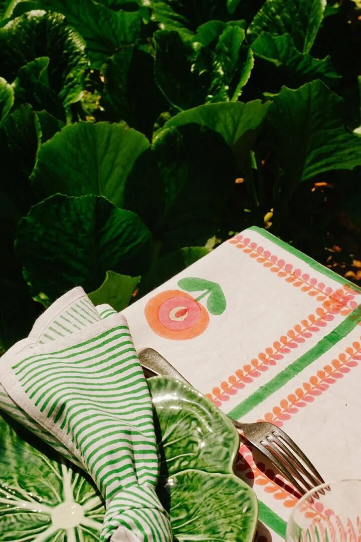 2 SERVILLETAS RAYAS MALVA - Imagen 3