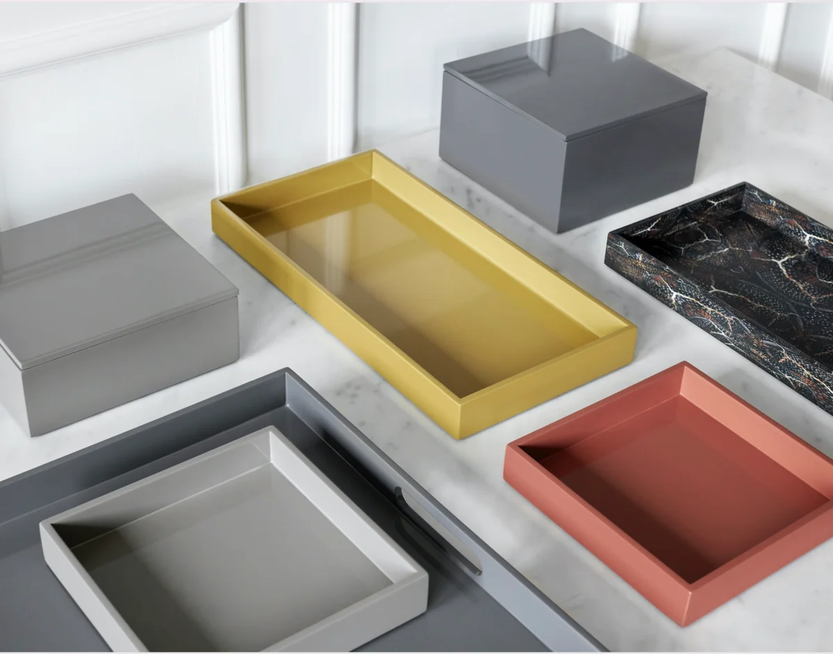 bandejas laca, bandejas indietro