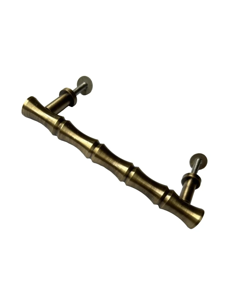 tirador bambú latón, tiradores latón