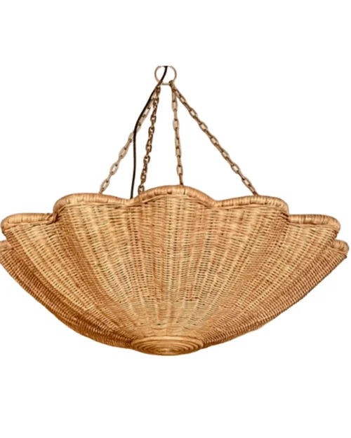 lámpara techo ratán