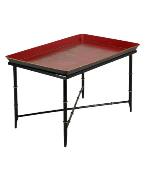 bandeja mesa, mesa auxiliar, hierro, pintada a mano, indietro