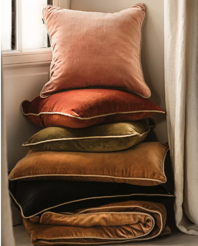 cojines terciopelo, haomy, indietro