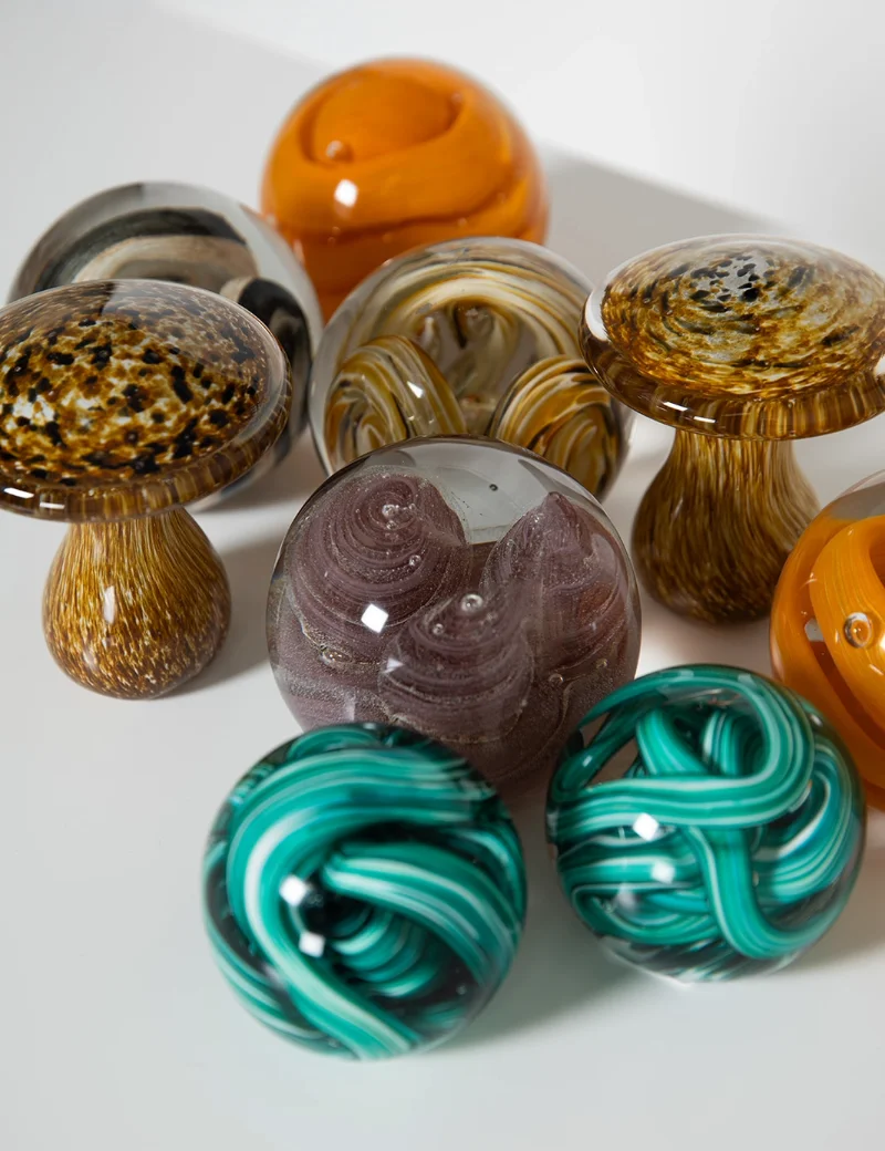 seta cristal, bolas cristal , pisapapeles