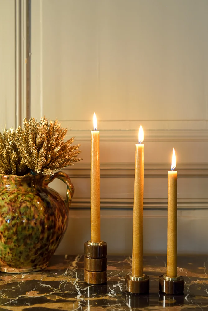 PORTAVELAS APILABLES LATON