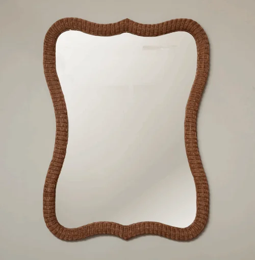 ESPEJO RATAN MARRON