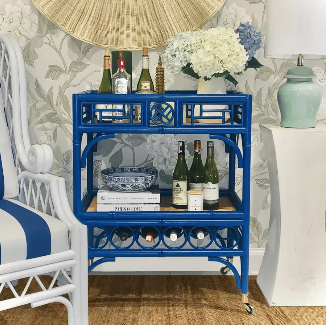 CARRITO, BAR , MESA AUXILIAR RATAN